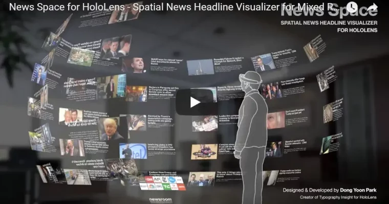 News Space for HoloLens: Spatial News Headline Visualizer