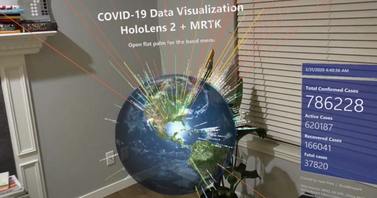 COVID-19 Data Visualization for HoloLens2 using MRTK